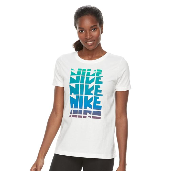Women's Nike Sportswear Throwback Graphic Tee, Size: Xl, White