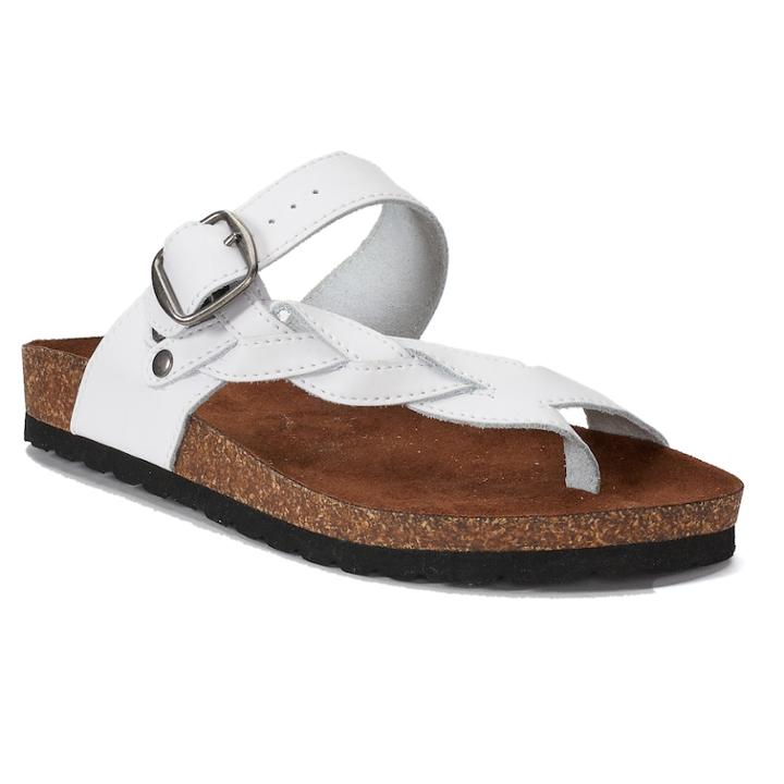 Sonoma Goods For Life&trade; Maurine Women's Leather Sandals, Size: Medium (8.5), White