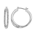 Napier Pave Split Hoop Earrings, Women's, Silver