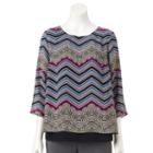 Women's Dana Buchman Zigzag Layered Top, Size: Xl, Dark Pink