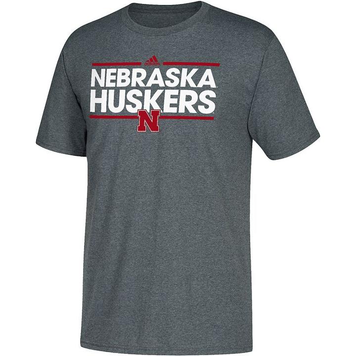 Men's Adidas Nebraska Cornhuskers Dassler Tee, Size: Medium, Neb Gray