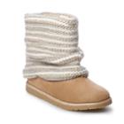 So&reg; Klara Girls' Sweater Boots, Size: 2, Brown