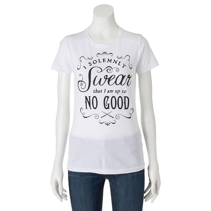 Juniors' Harry Potter I Solemnly Swear Graphic Tee, Girl's, Size: Xl, White