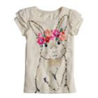 Girls 4-12 Sonoma Goods For Life&trade; Embellished Flutter Tee, Size: 5, Lt Beige