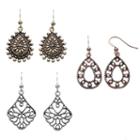 Filigree Teardrop Earring Set, Women's, Multicolor