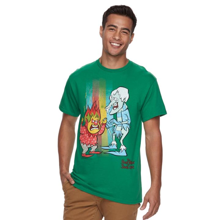 Men's Heat Miser Vs. Jack Frost Tee, Size: Medium, Med Green