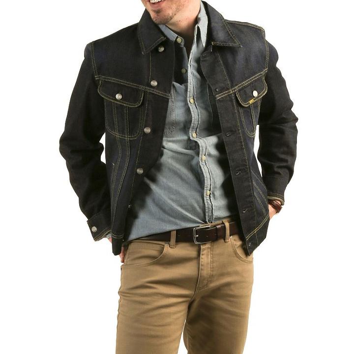 Men's Lee Denim Jacket, Size: Large, Blue