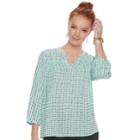 Women's Elle&trade; Peasant Top, Size: Xxl, Blue