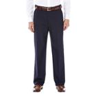 Men's J.m. Haggar Premium Classic-fit Flat-front Stretch Suit Pants, Size: 36x32, Dark Blue