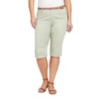 Plus Size Gloria Vanderbilt Sasha Skimmer Capris, Women's, Size: 24 W, Lt Green