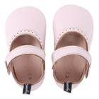 Baby Girl Tommy Tickle Perforated Mary-jane Crib Shoes, Size: 12-18month, Light Pink