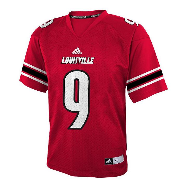 Boys 8-20 Adidas Louisville Cardinals Replica Ncaa Football Jersey, Boy's, Size: Xl(18/20), Red