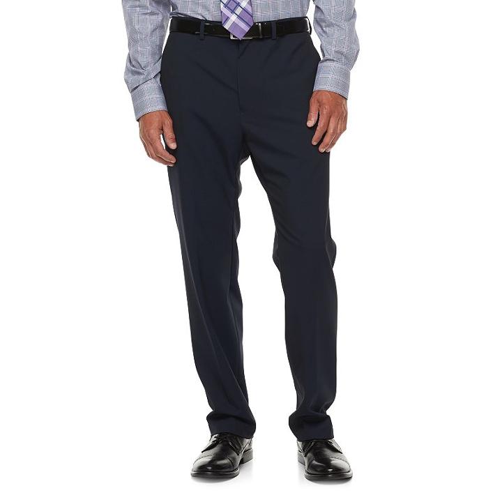 Big & Tall Chaps Performance Series Classic-fit Stretch Suit Pants, Men's, Size: 48x30, Blue (navy)