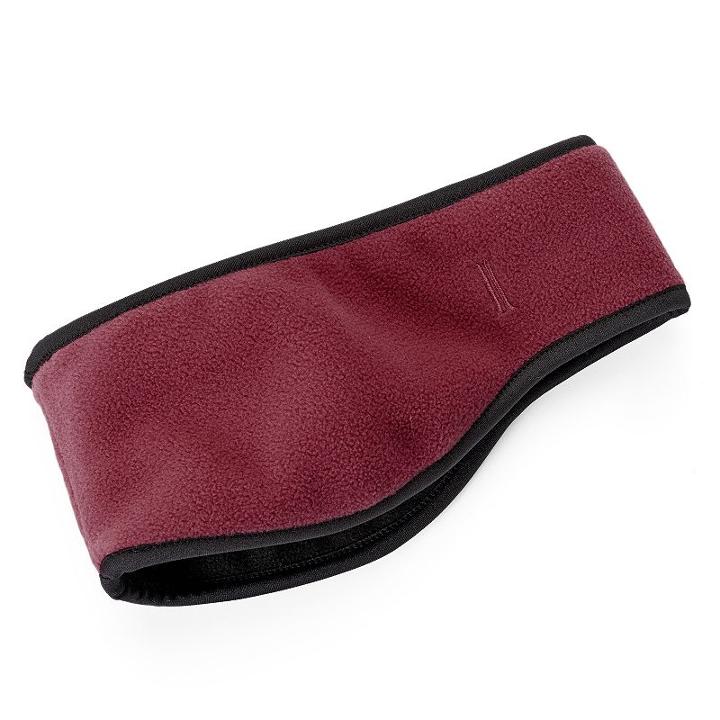 Women's Igloos Microfleece Reversible Headband, Dark Red