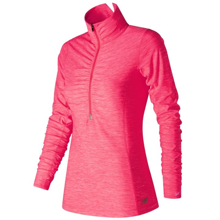 Women's New Balance Lace Up For The Cure Transit Half-zip Pullover, Size: Medium, Pink Other