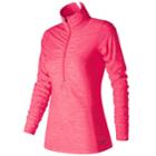 Women's New Balance Lace Up For The Cure Transit Half-zip Pullover, Size: Medium, Pink Other
