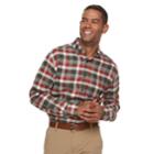 Men's Croft & Barrow&reg; Classic-fit Patterned Flannel Button-down Shirt, Size: Xxl, Drk Orange