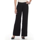 Women's Dana Buchman Challis Wide-leg Pants, Size: Xl, Black