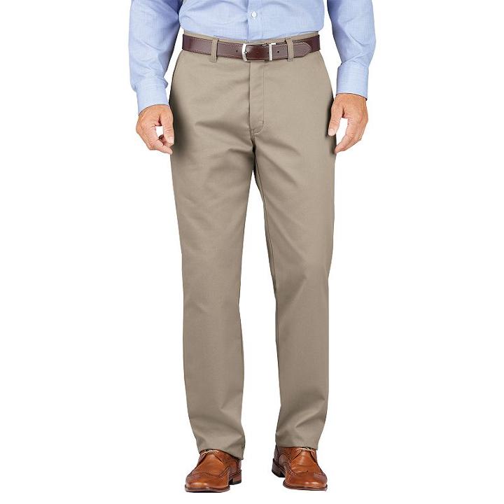 Men's Dickies Relaxed-fit Comfort-waist Khaki Dress Pants, Size: 30x30, Dark Beige