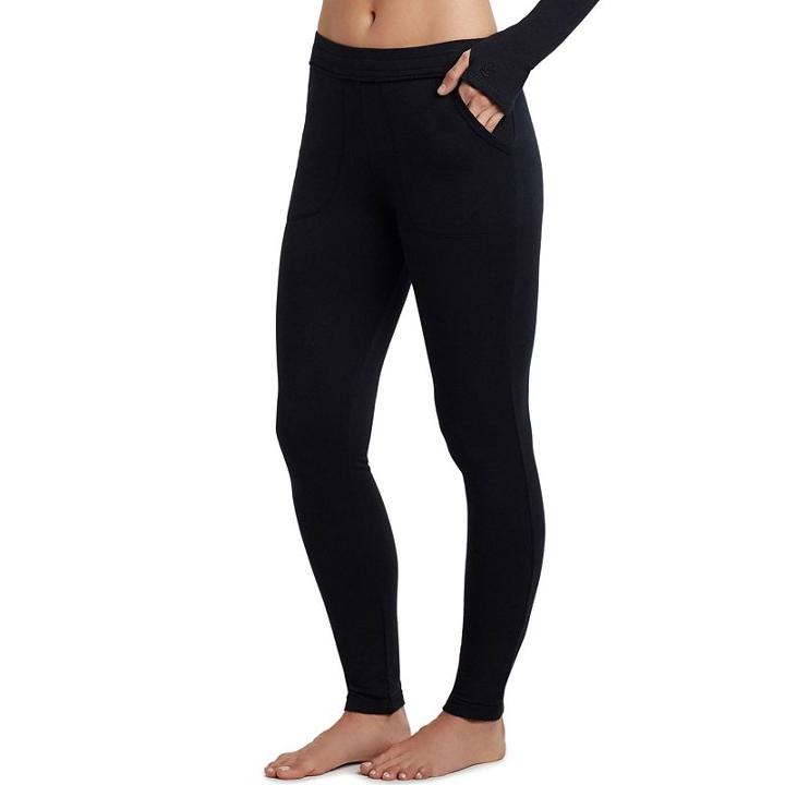Women's Cuddl Duds Comfortwear Leggings, Size: Small, Black