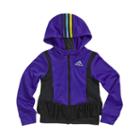 Girls 4-6x Adidas Climawarm Twirl Trainer Hooded Jacket, Girl's, Size: 6, Drk Purple