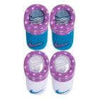 Baby Girl Nike 2-pack Purple & Blue Dot Booties, Multicolor