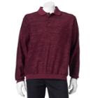 Big & Tall Safe Harbor Classic-fit Striped Banded-bottom Polo, Men's, Size: Xl Tall, Dark Red