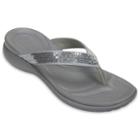 Crocs Capri V Women's Sequin Sandals, Size: 10, Silver
