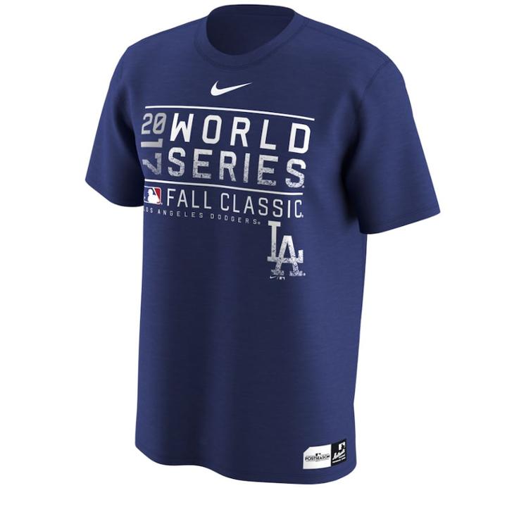 Men's Nike Los Angeles Dodgers 2017 World Series Bound Tee, Size: Large, Blue