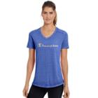 Women's Champion Authentic Wash Graphic Tee, Size: Large, Blue