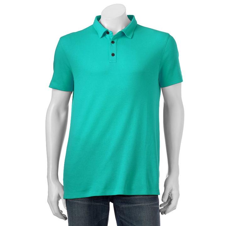 Big & Tall Apt. 9&reg; Solid Modern-fit Polo, Men's, Size: Xl Tall, Med Green