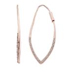 Simply Vera Vera Wang Simulated Crystal V Hoop Earrings, Women's, Pink