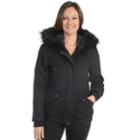Women's Fleet Street Hooded Wool Blend Jacket, Size: Small, Black