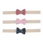 Baby Girl Carter's 3-pack Velvet Bow Headbands, Size: 0-6 Months, Multicolor