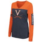Women's Campus Heritage Virginia Cavaliers Distressed Graphic Tee, Size: Xl, Blue (navy)