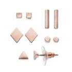Lc Lauren Conrad Geometric Stud Earring Set, Women's, Pink Other