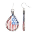 American Flag Dream Catcher Teardrop Earrings, Women's, Multicolor