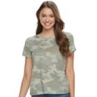 Juniors' Mudd&reg; Crewneck Short Sleeve Tee, Teens, Size: Medium, Med Green