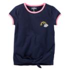 Girls 4-12 Oshkosh B'gosh&reg; You Color My World Slubbed Graphic Knot Tee, Size: 12, Med Blue