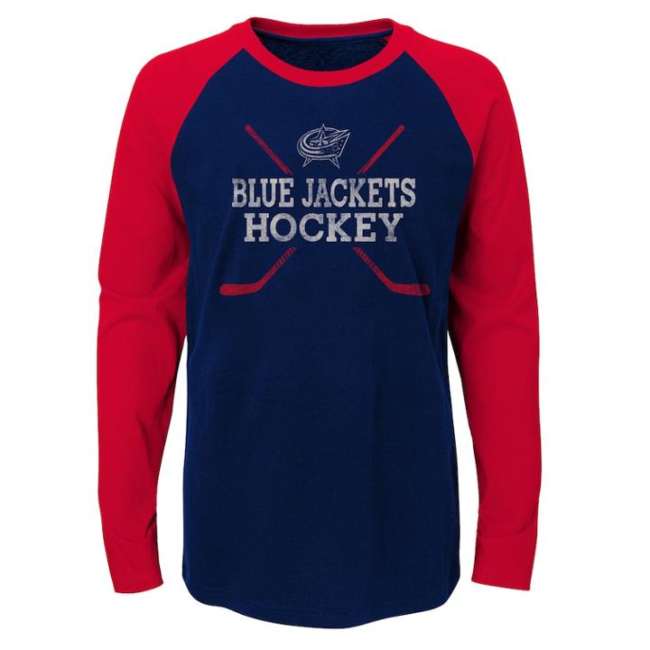 Boys 4-18 Columbus Blue Jackets Hockey Sticks Tee, Size: 4-5 (navy)