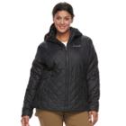 Plus Size Columbia Copper Crest Hooded Quilted Jacket, Women's, Size: 1xl, Grey (charcoal)