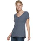 Women's Sonoma Goods For Life&trade; Henley Tee, Size: Xl, Dark Blue