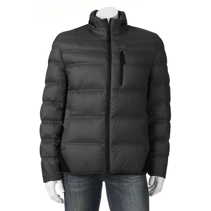 Men's Towne Hipster Puffer Coat, Size: Medium, Black