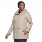 Plus Size Weathercast Hooded Topper Jacket, Women's, Size: 1xl, Med Brown