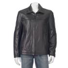 Men's Dockers Leather Shell Open-bottom Jacket, Size: Large, Black