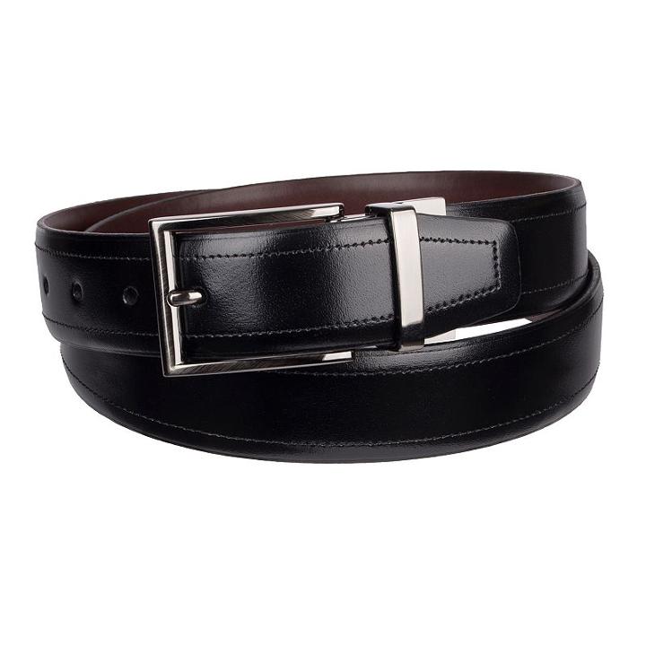 Men's Dockers Reversible Leather Belt, Size: 34, Grey (charcoal)