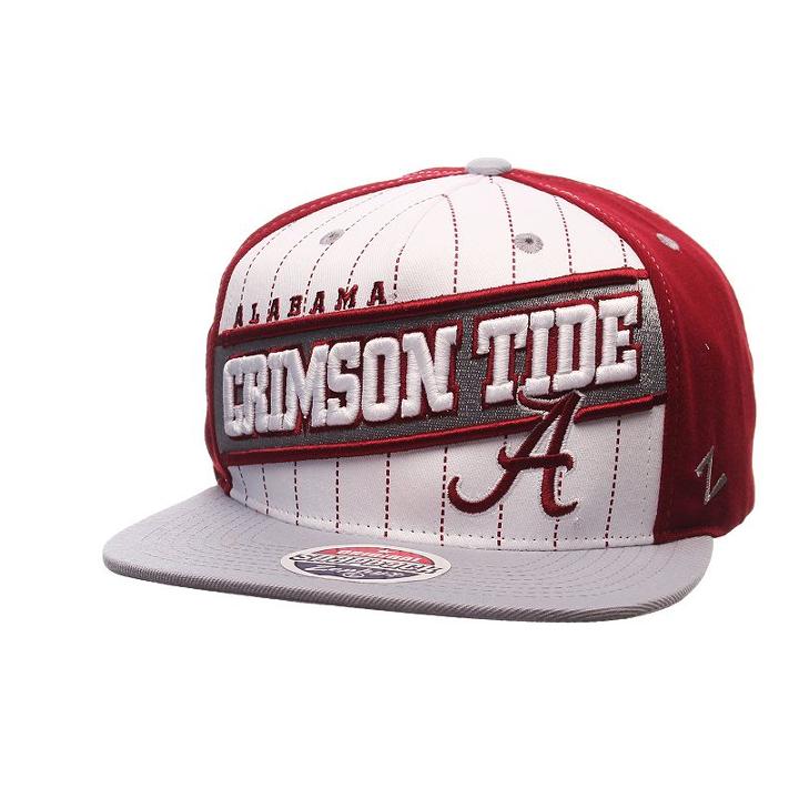 Adult Zephyr Alabama Crimson Tide Recharge Snapback Cap, Men's, Grey