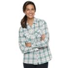 Women's Croft & Barrow&reg; Classic Soft Shirt, Size: Large, Grey