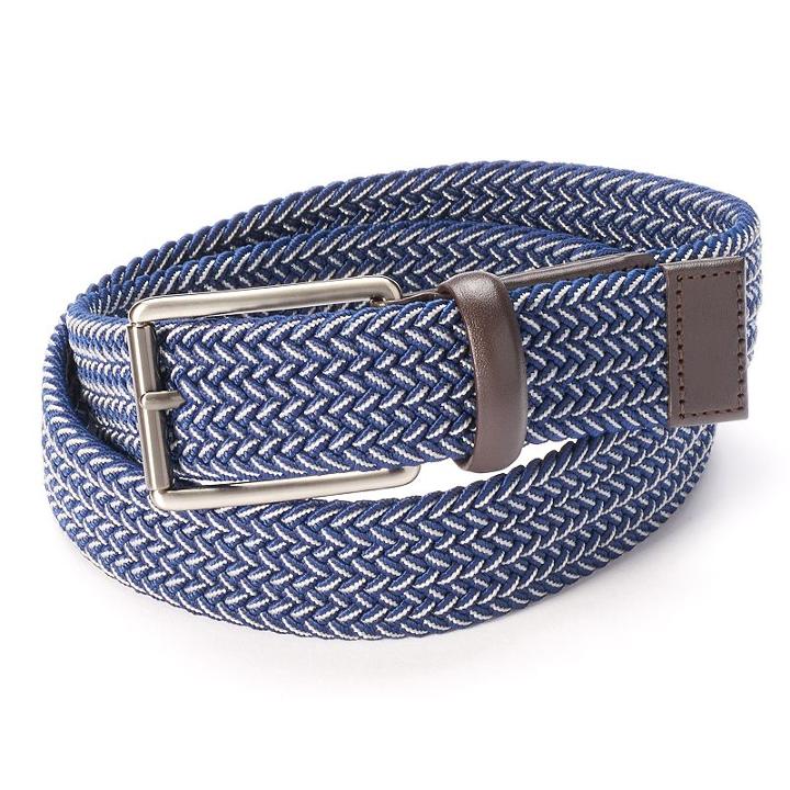 Men's Grand Slam Elastic Dress Golf Belt, Size: 34, Blue (navy)