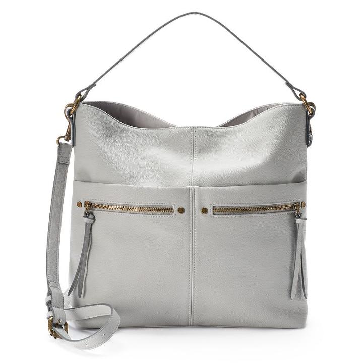 Sonoma Goods For Life&trade; Sondra Dual Zip Hobo, Women's, Med Grey
